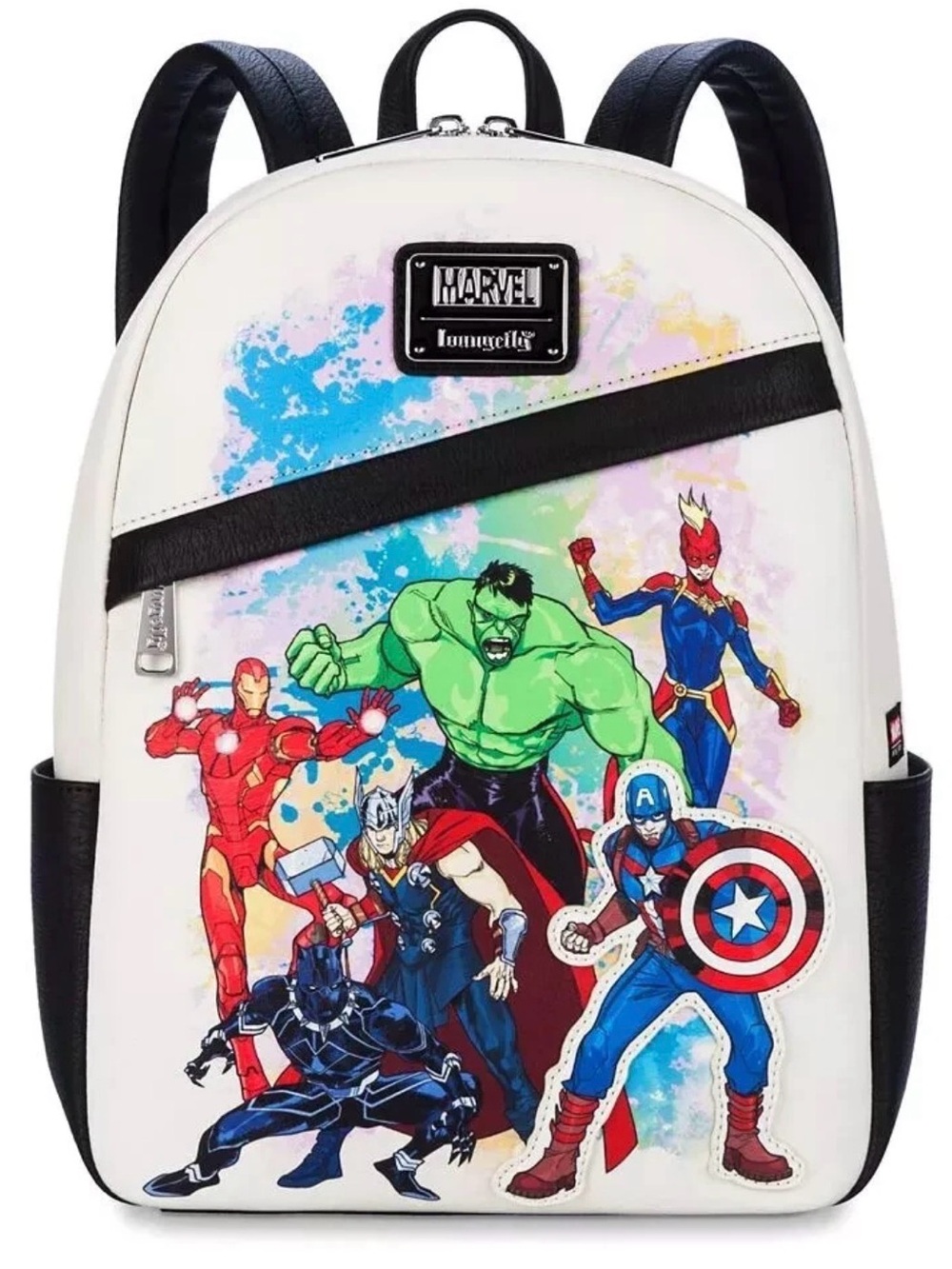 Loungefly White Marvel Avengers Character Backpack